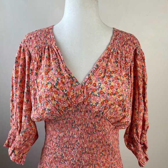 FAITHFULL The Brand Margherita ruffle Mini Dress Size 6 - Picture 5 of 14